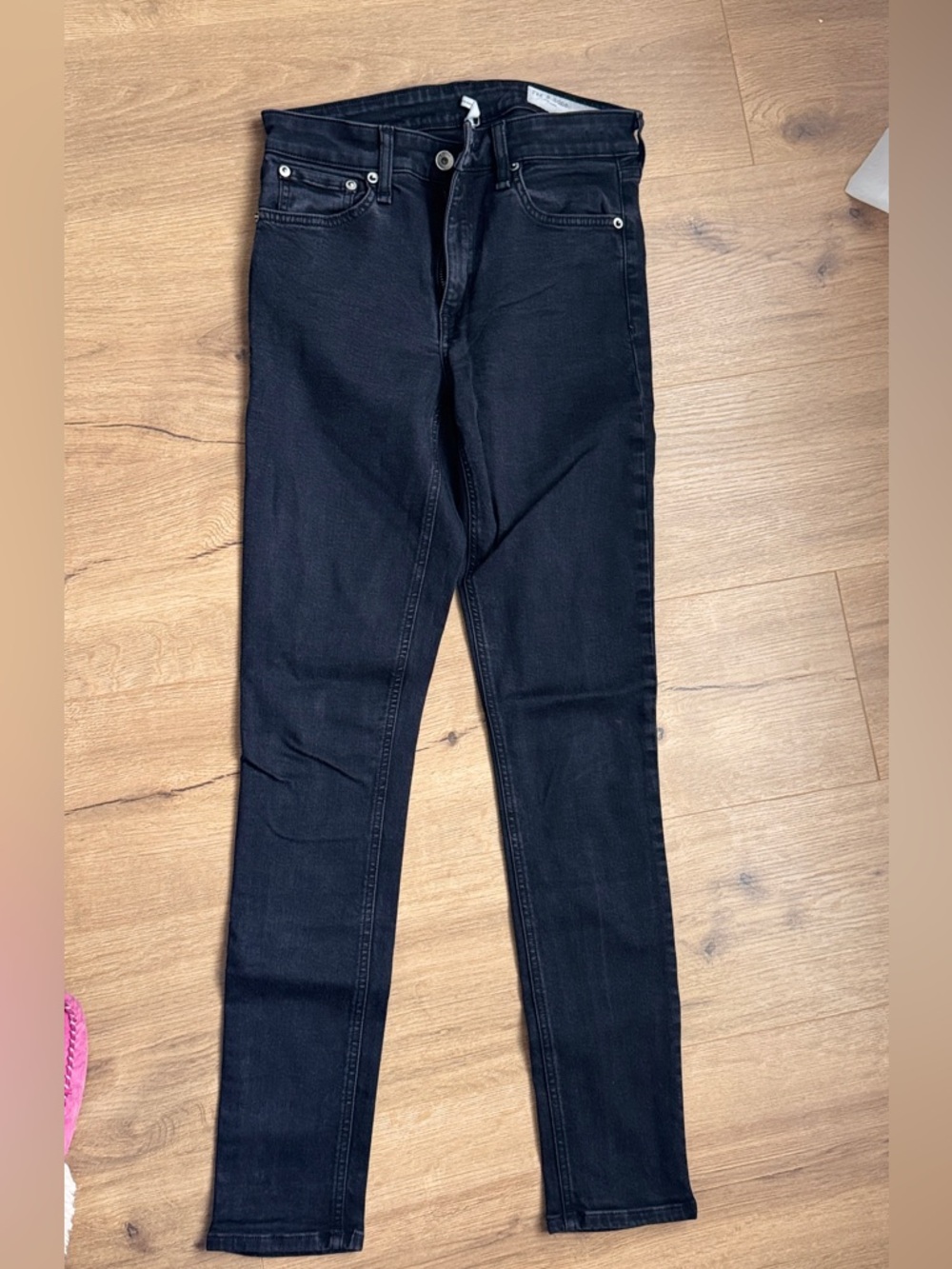 Rag & Bone  Black High-Rise Skinny Jeans